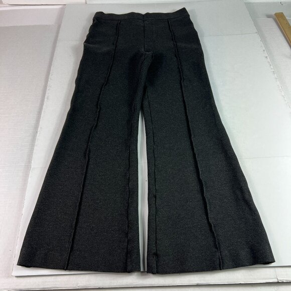 Spanx Super Smooth Pants Women's 27x26* Ponte Flare Crop Front Seam Black Tag M - Picture 1 of 16